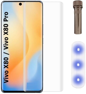 HIE POWER Edge To Edge Tempered Glass for Vivo X80 Pro 5G-UV Glass Nano liquid perfect fit design Covered Mobile Screen Protector with Nanoscale Light(Pack of 1)