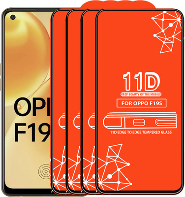 Qyist Edge To Edge Tempered Glass for Oppo F19S(Pack of 4)