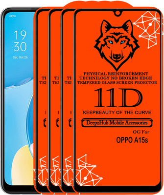 CRodible Edge To Edge Tempered Glass for OPPO A15S(Pack of 4)
