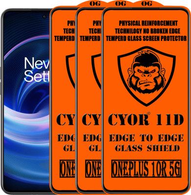 CYOR Edge To Edge Tempered Glass for ONEPLUS 10R 5G(Pack of 3)