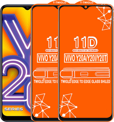 TWIGLO Edge To Edge Tempered Glass for VIVO Y20T(Pack of 2)