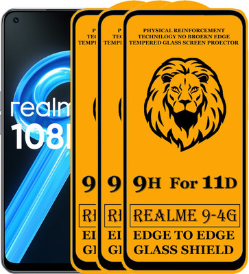 SEVEN7STAR Edge To Edge Tempered Glass for Realme 9 4G(Pack of 3)
