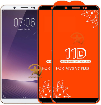 SEVEN7STAR Edge To Edge Tempered Glass for VIVO V7 Plus(Pack of 2)