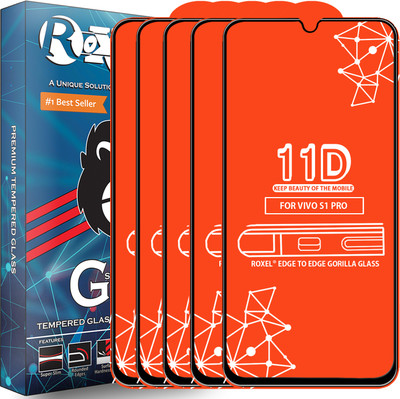 Roxel Edge To Edge Tempered Glass for Vivo S1 Pro(Pack of 5)