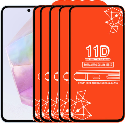 Qyist Edge To Edge Tempered Glass for Samsung Galaxy A35 5G(Pack of 5)