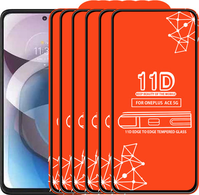 Qyist Edge To Edge Tempered Glass for Oneplus Ace 5G(Pack of 6)