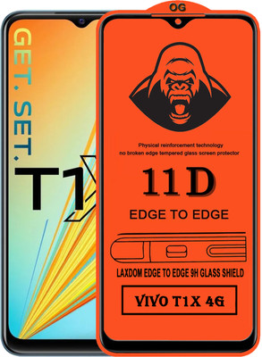Laxdom Edge To Edge Tempered Glass for VIVO T1X 4G(Pack of 1)