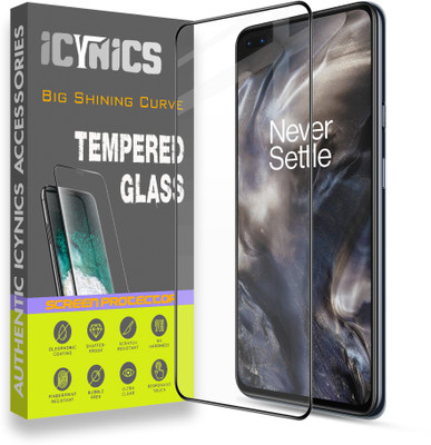 ICYNICS Edge To Edge Tempered Glass for Oneplus Nord, Anti-Fingerprint, Waterproof, Oil-resistant, Bubble-Free, Anti-Static with Full Screen Coverage & Easy Installation(Pack of 1)