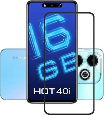 BRENZZ Edge To Edge Tempered Glass for Infinix Hot 40i, Hot 40i(Pack of 1)