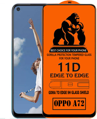 GDMA Edge To Edge Tempered Glass for OPPO A72(Pack of 1)