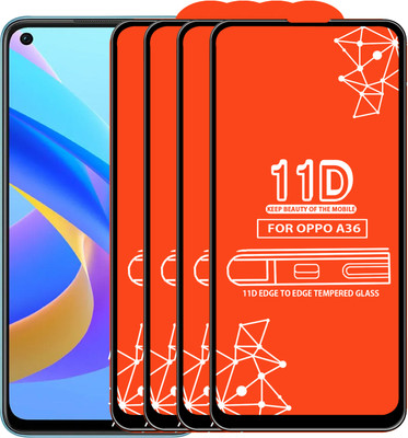 Qyist Edge To Edge Tempered Glass for Oppo A36(Pack of 4)