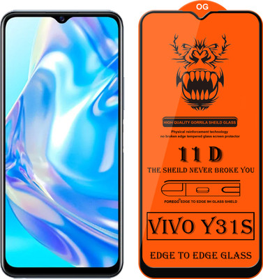 Forego Edge To Edge Tempered Glass for Vivo Y31S(Pack of 1)