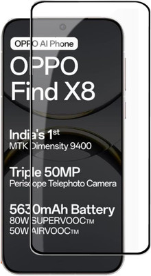 INFINITYWORLD Edge To Edge Tempered Glass for OPPO Find X8, Oppo find X8(Pack of 1)