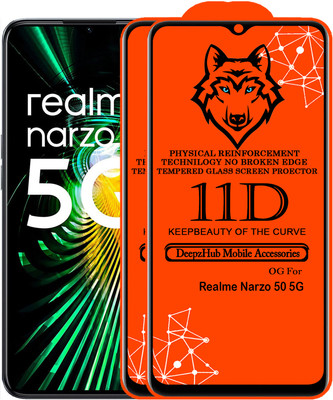 DeepzHub Edge To Edge Tempered Glass for Realme Narzo 50 5G(Pack of 2)
