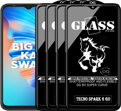 PFOAM Edge To Edge Tempered Glass for TECNO SPARK 6 GO(Pack of 4)