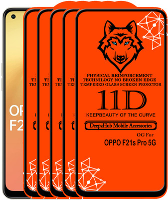DeepzHub Edge To Edge Tempered Glass for OPPO F21s Pro 5G(Pack of 5)