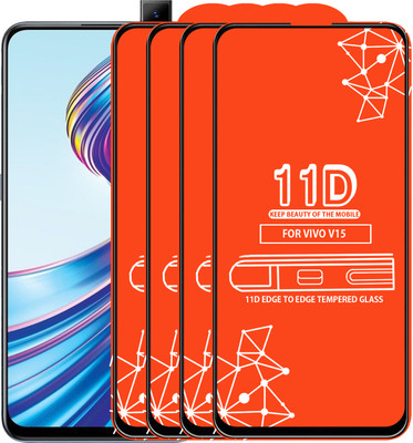 Qyist Edge To Edge Tempered Glass for Vivo V15(Pack of 4)