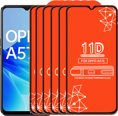 Roxel Edge To Edge Tempered Glass for Oppo A57E(Pack of 6)