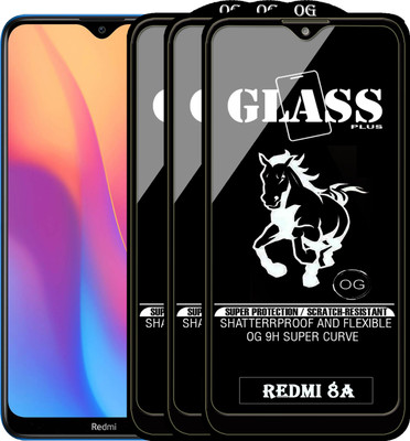 PFOAM Edge To Edge Tempered Glass for REDMI 8A(Pack of 3)