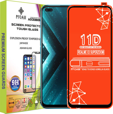 PFOAM Edge To Edge Tempered Glass for REALME X3 SUPERZOOM(Pack of 1)
