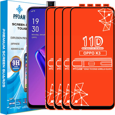 PFOAM Edge To Edge Tempered Glass for OPPO K3(Pack of 4)