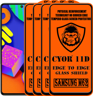 CYOR Edge To Edge Tempered Glass for SAMSUNG M62(Pack of 4)