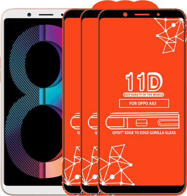 Qyist Edge To Edge Tempered Glass for Oppo A83(Pack of 3)