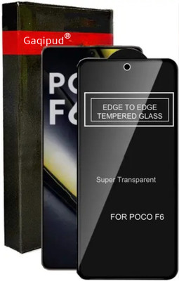 Gaqipud Edge To Edge Tempered Glass for POCO F6 5G, POCO F6(Pack of 1)