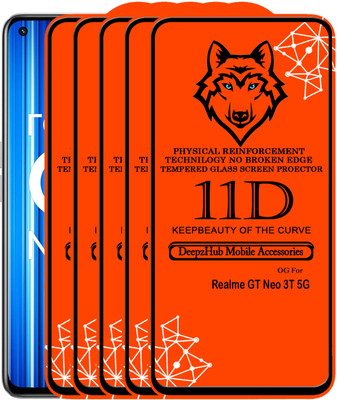CRodible Edge To Edge Tempered Glass for Realme GT Neo 3T 5G(Pack of 5)