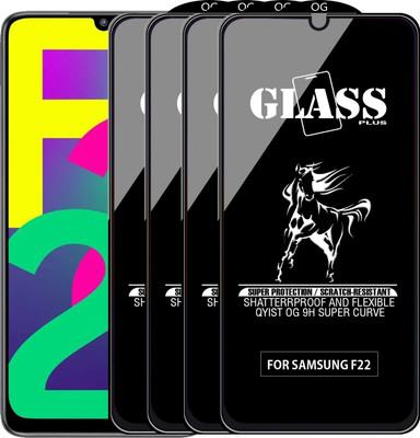 Qyist Edge To Edge Tempered Glass for SAMSUNG GALAXY F22(Pack of 4)
