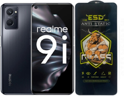 S R WORLD Edge To Edge Tempered Glass for Realme 9i 4G, ESD Tempered Glass, ESD Screen Protector, Anti Static, Screen Protector(Pack of 1)