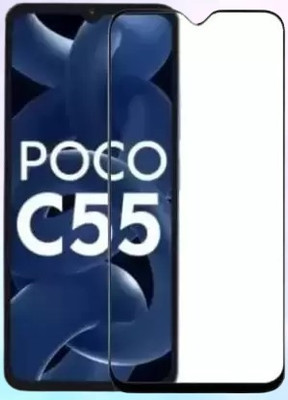 vmt stock Edge To Edge Tempered Glass for POCO C55 5G(Pack of 1)