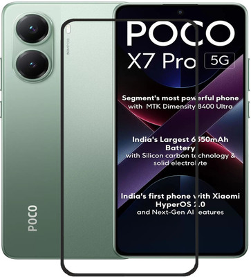 BRENZZ Edge To Edge Tempered Glass for Poco X7 pro 5G, Poco X7 pro(Pack of 1)