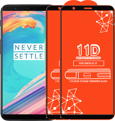 Qyist Edge To Edge Tempered Glass for OnePlus 5T(Pack of 2)