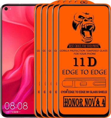 CYOR Edge To Edge Tempered Glass for HONOR NOVA 4(Pack of 5)