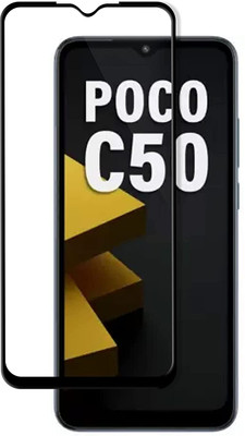 MD SmartBuy Edge To Edge Tempered Glass for POCO C50(Pack of 1)