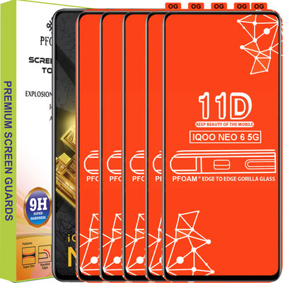 PFOAM Edge To Edge Tempered Glass for IQ00 NEO 6 5G(Pack of 5)