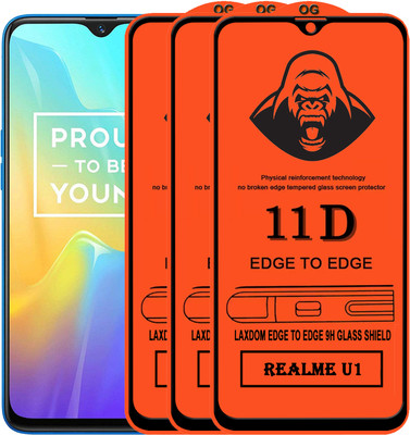 Laxdom Edge To Edge Tempered Glass for Realme U1(Pack of 3)