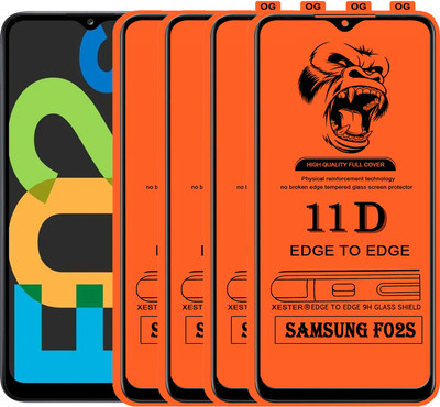 PFOAM Edge To Edge Tempered Glass for SAMSUNG GALAXY F02S(Pack of 4)