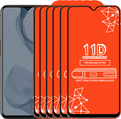 Qyist Edge To Edge Tempered Glass for Realme X2 Pro(Pack of 6)