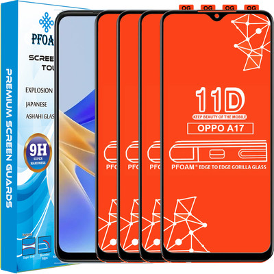 PFOAM Edge To Edge Tempered Glass for OPPO A17(Pack of 4)