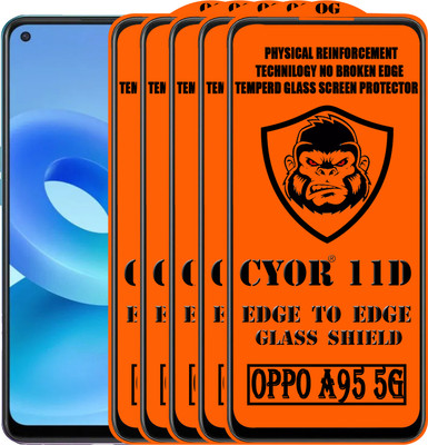CYOR Edge To Edge Tempered Glass for OPPO A95 5G(Pack of 5)