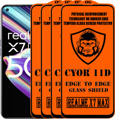 CYOR Edge To Edge Tempered Glass for REALME X7 MAX(Pack of 4)