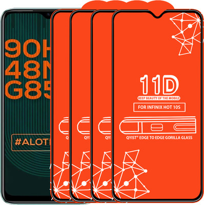 Qyist Edge To Edge Tempered Glass for Infinix Hot 10S(Pack of 4)