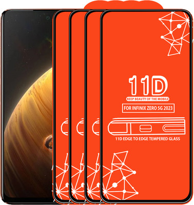 Roxel Edge To Edge Tempered Glass for Infinix Zero 5G 2023(Pack of 4)