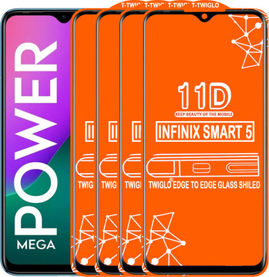 TWIGLO Edge To Edge Tempered Glass for INFINIX SMART 5(Pack of 4)