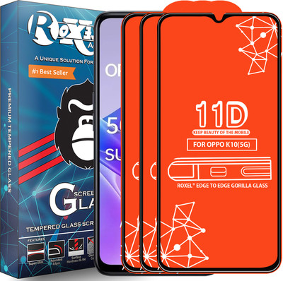 Roxel Edge To Edge Tempered Glass for Oppo K10(5G)(Pack of 3)