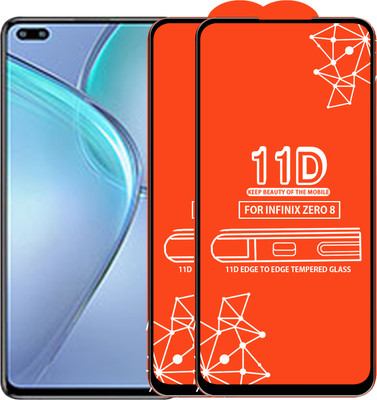Roxel Edge To Edge Tempered Glass for Infinix Zero 8(Pack of 2)
