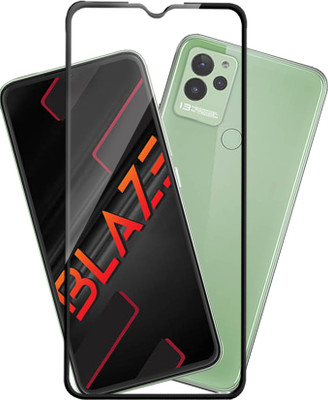 HUPSHY Edge To Edge Tempered Glass for LAVA Blaze(Pack of 1)