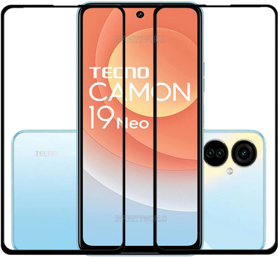 INFINITYWORLD Edge To Edge Tempered Glass for Tecno Camon 19 Neo(Pack of 2)